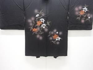 枝花模様刺繍絵羽織